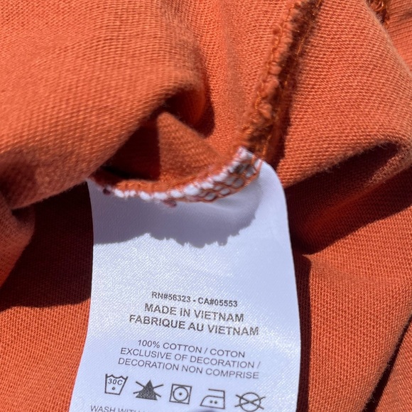 Men's Nike T-Shirt Orange Global Warming M Swish Logo Street City Nature Outdoor - Picture 7 of 12